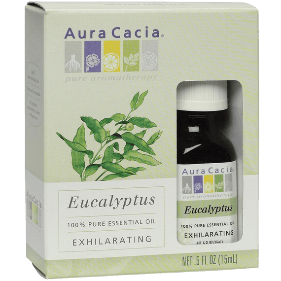 Aura Cacia Organic Essential Oil Eucalyptus 0.5 Ounce